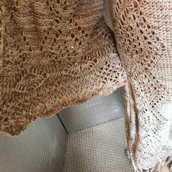 Roxy size L cotton knit caftan sweater - open front with no closures - Picture 4 of 6